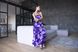 Summer, cruise dress from chiffon Allegra from BYURSE, Purple, Silk chiffon, Maxi, Spring Summer, Casual, Cloth, Floral, Dress, 1 kg, Yes, Ukraine, 95% silk, 5% elastane, Sleeveless, With flounces, off the shoulder, On an elastic band, Asymmetrical cut, Casual, Dress with full skirt