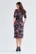 Classic dress - case Karen in floral print from BYURSE, The black, Dress fabric, Midi, Оff-season, Cocktail Dresses, Cloth, Floral, Dress, 1 kg, Yes, Ukraine, 95% viscose, 5% elastane, Sleeve 3/4, Printed, flared, With a zipper, V-neck, Classical, Dresses - case, With a zipper