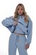 Long sleeve in ice color, S, Blue, Knitwear, Оff-season, Top, Cloth, Ukraine, 95% cotton, 5% elastan, Long sleeve, Casual