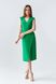 Classic green dress Jessica by BYURSE, Green, Crepe, Midi, Spring Summer, Office dress, Cloth, plain, Dress, 1 kg, Yes, Ukraine, 95% viscose, 5% elastane, Sleeveless, plain, On the smell, With a zipper, V-neck, Classical, Wrap dresses, With a slit