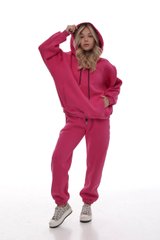 Oversized hoodie by BYURSE in fuchsia color, S, Fuchsia, fouter, Аutumn winter, Cloth, Ukraine, 95% cotton, 5% elastan, Long sleeve, Casual